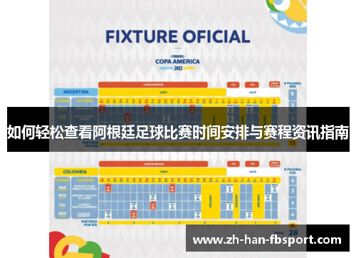 如何轻松查看阿根廷足球比赛时间安排与赛程资讯指南